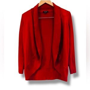 Verve Ami Shawl Collar Open Cardigan Sz S Red